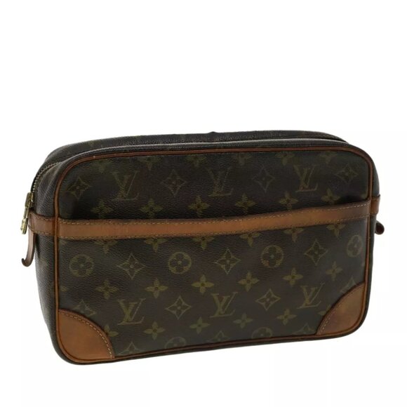 LOUIS VUITTON Monogram Compiegne 28 Clutch Bag M51845 LV Auth tp463 - Picture 1 of 16